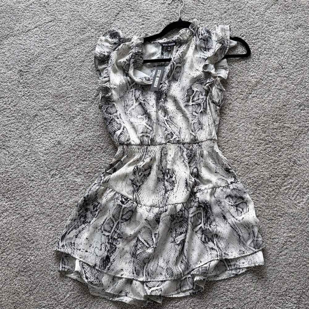 Steve Madden Black and White Snake Print mini Dress - New with Tags